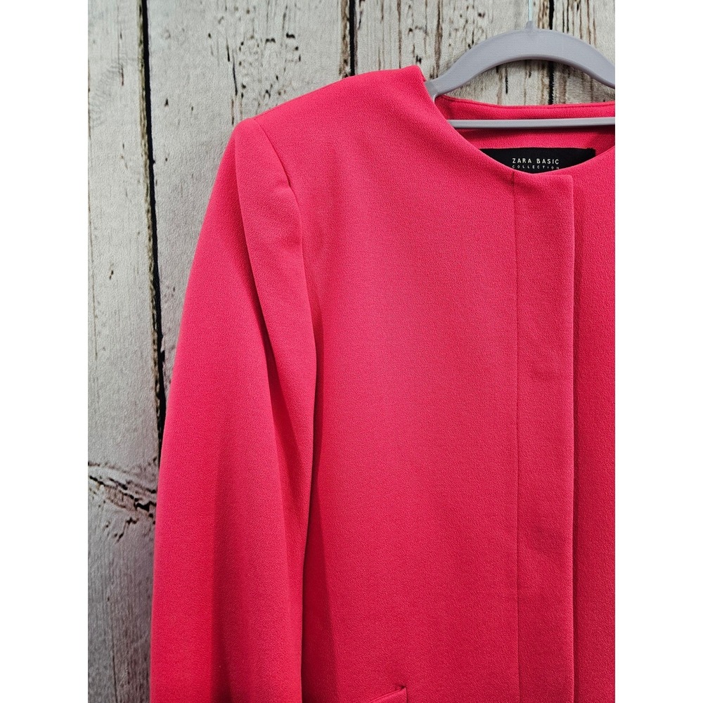 Zara Basic Collection Women's Bright Collarless B… - image 2